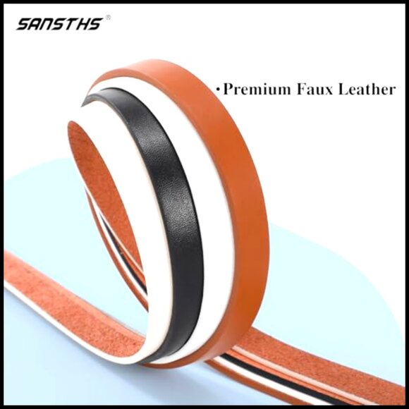 Skinny Thin Belts Set of 4 Gold Buckle Faux Leather Minimal Chic Accessory main image 5